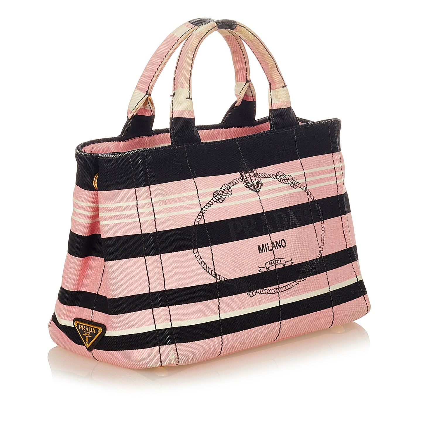 Prada Canapa Logo Canvas Satchel Style 6 - Rovelle Bags
