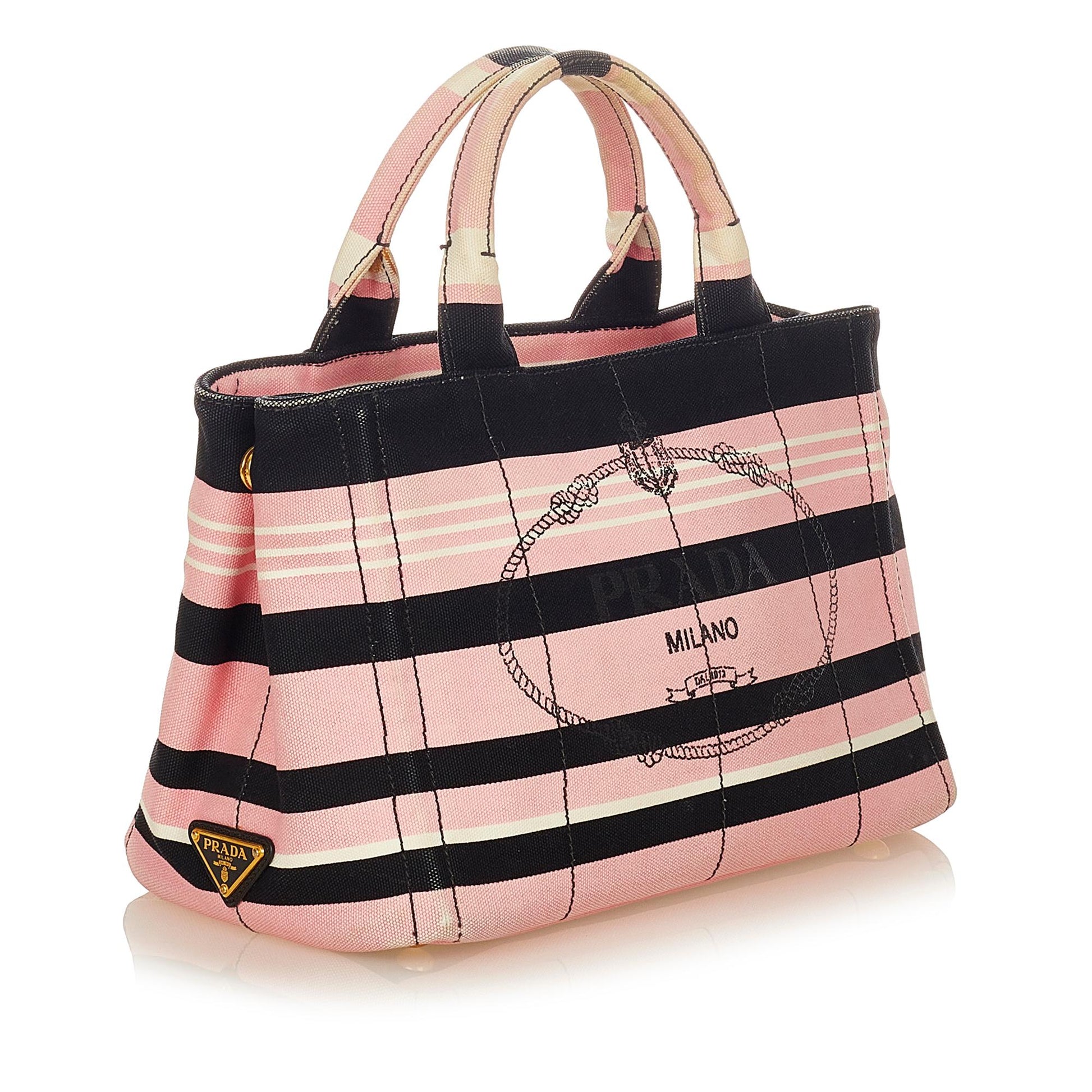 Prada Canapa Logo Canvas Satchel Style 6 - Rovelle Bags