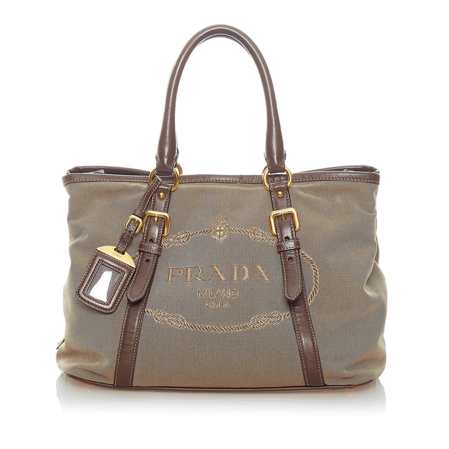 Prada Canapa Logo Canvas Satchel Style 5 - Rovelle Bags