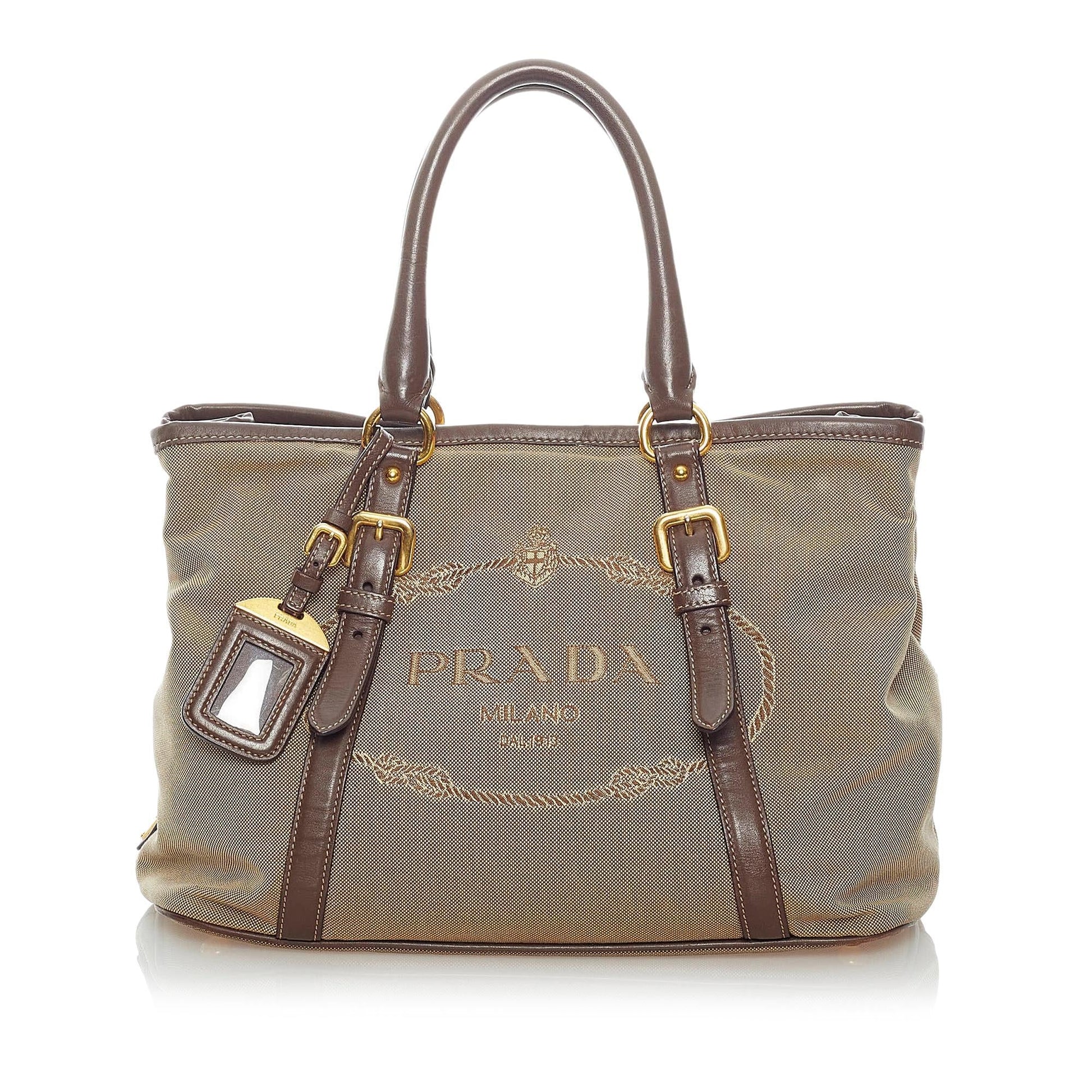 Prada Canapa Logo Canvas Satchel Style 5 - Rovelle Bags