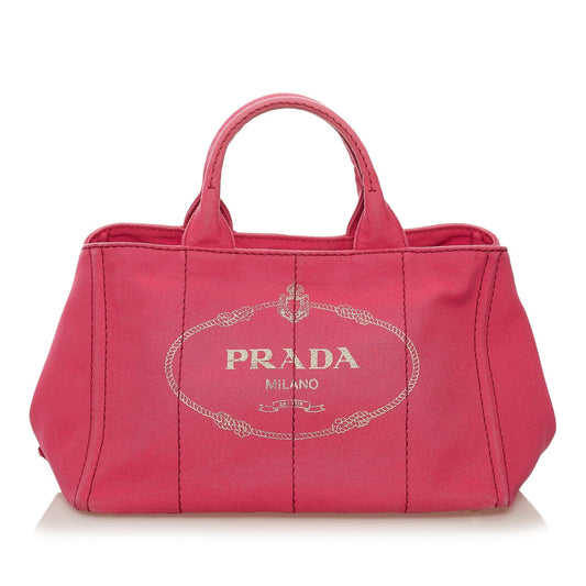 Prada Canapa Logo Canvas Satchel Style 4 - Rovelle Bags