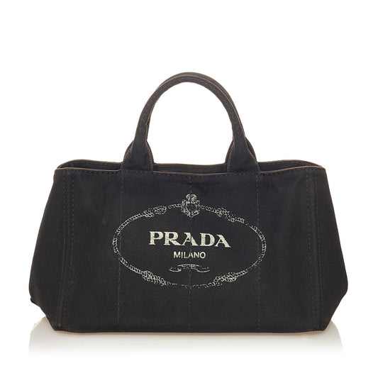 Prada Canapa Logo Canvas Satchel Style 3 - Rovelle Bags