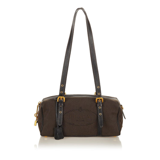 Prada Canapa Logo Canvas Shoulder Bag Style 9 - Rovelle Bags