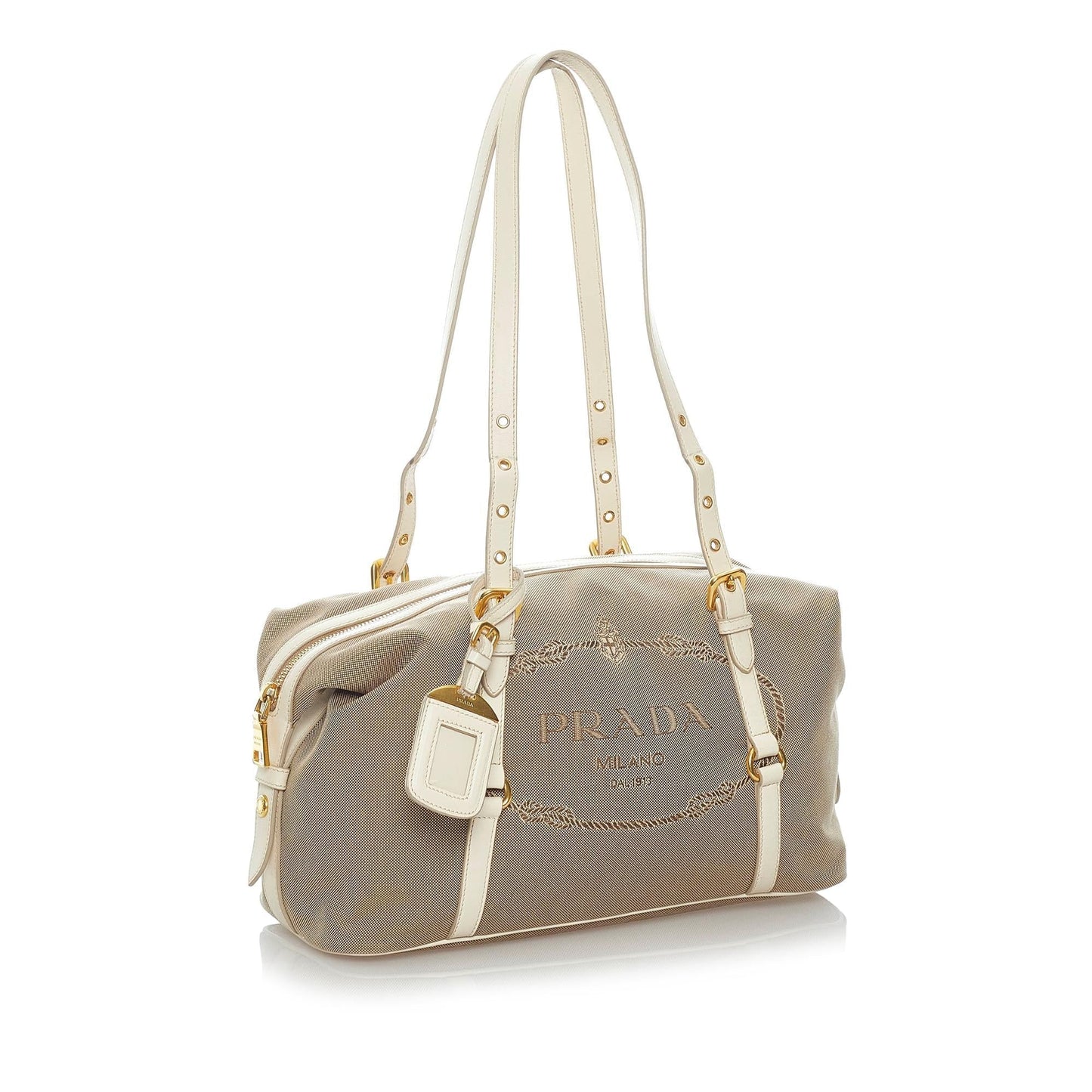 Prada Canapa Logo Canvas Shoulder Bag Style 3 - Rovelle Bags