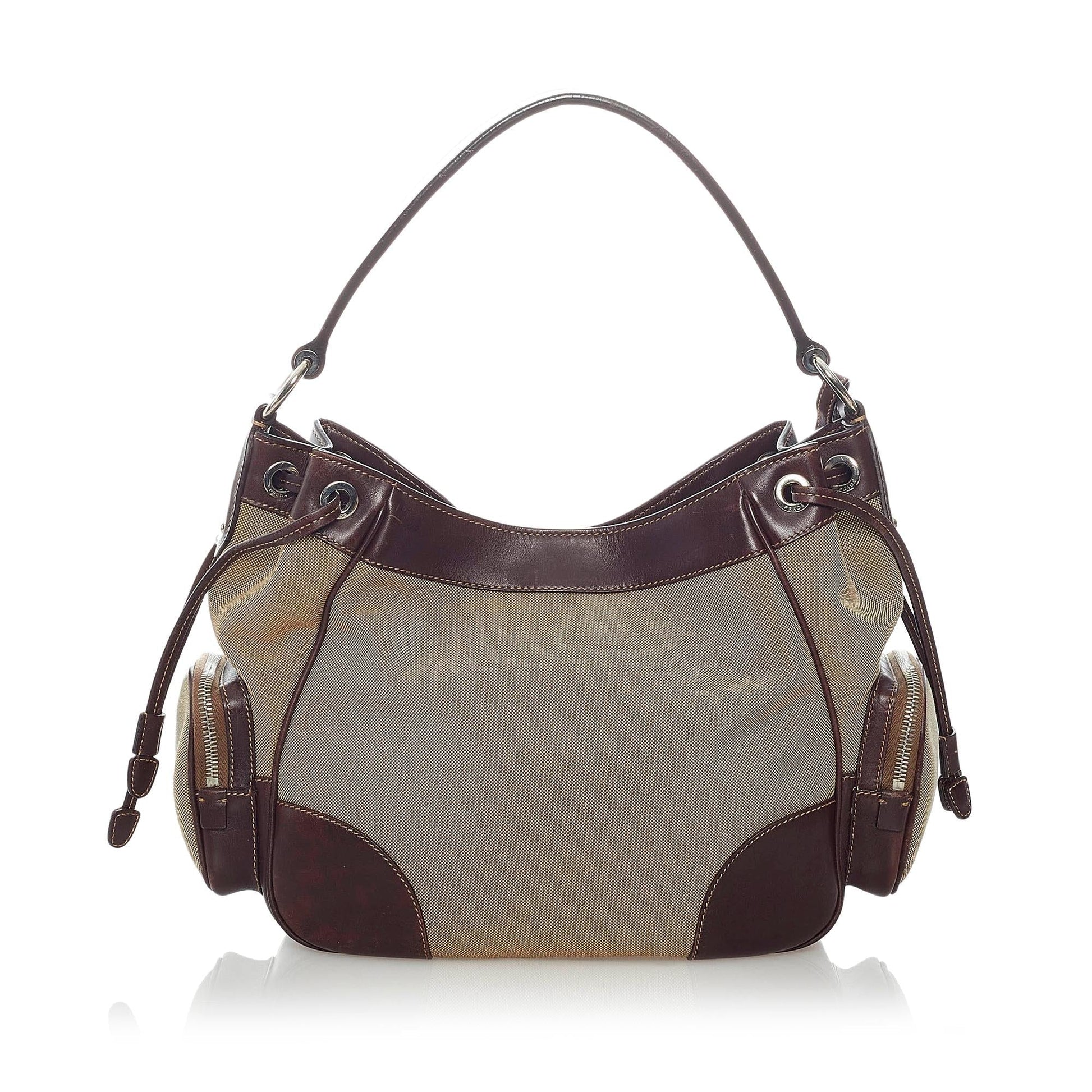 Prada Canapa Logo Canvas Shoulder Bag Style 5 - Rovelle Bags