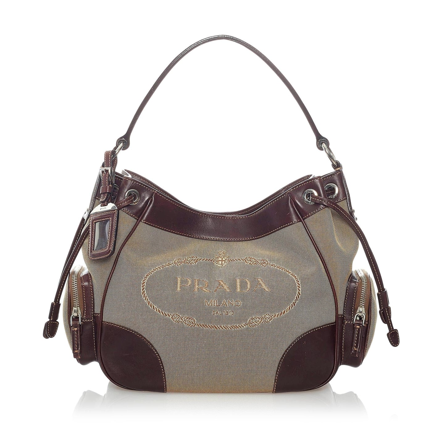 Prada Canapa Logo Canvas Shoulder Bag Style 5 - Rovelle Bags