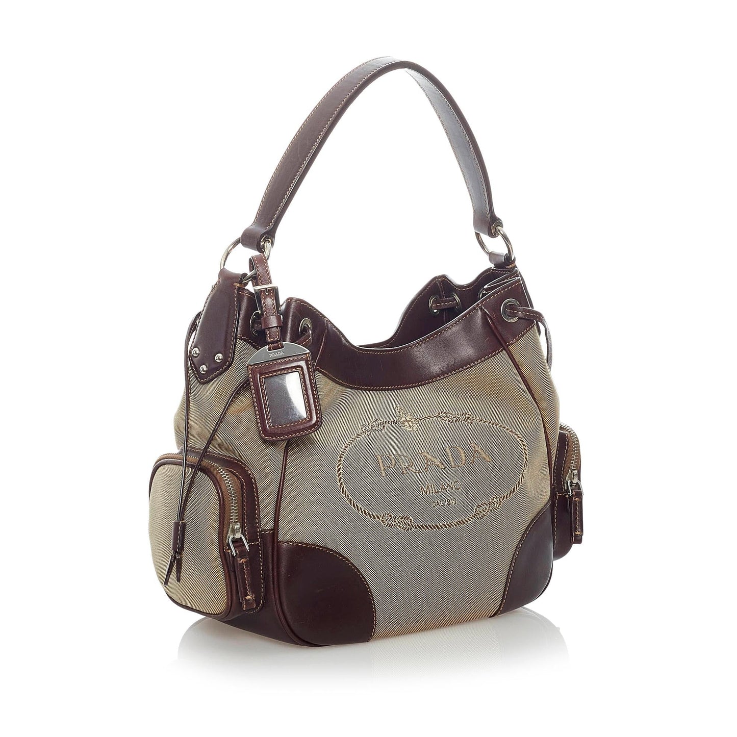 Prada Canapa Logo Canvas Shoulder Bag Style 5 - Rovelle Bags