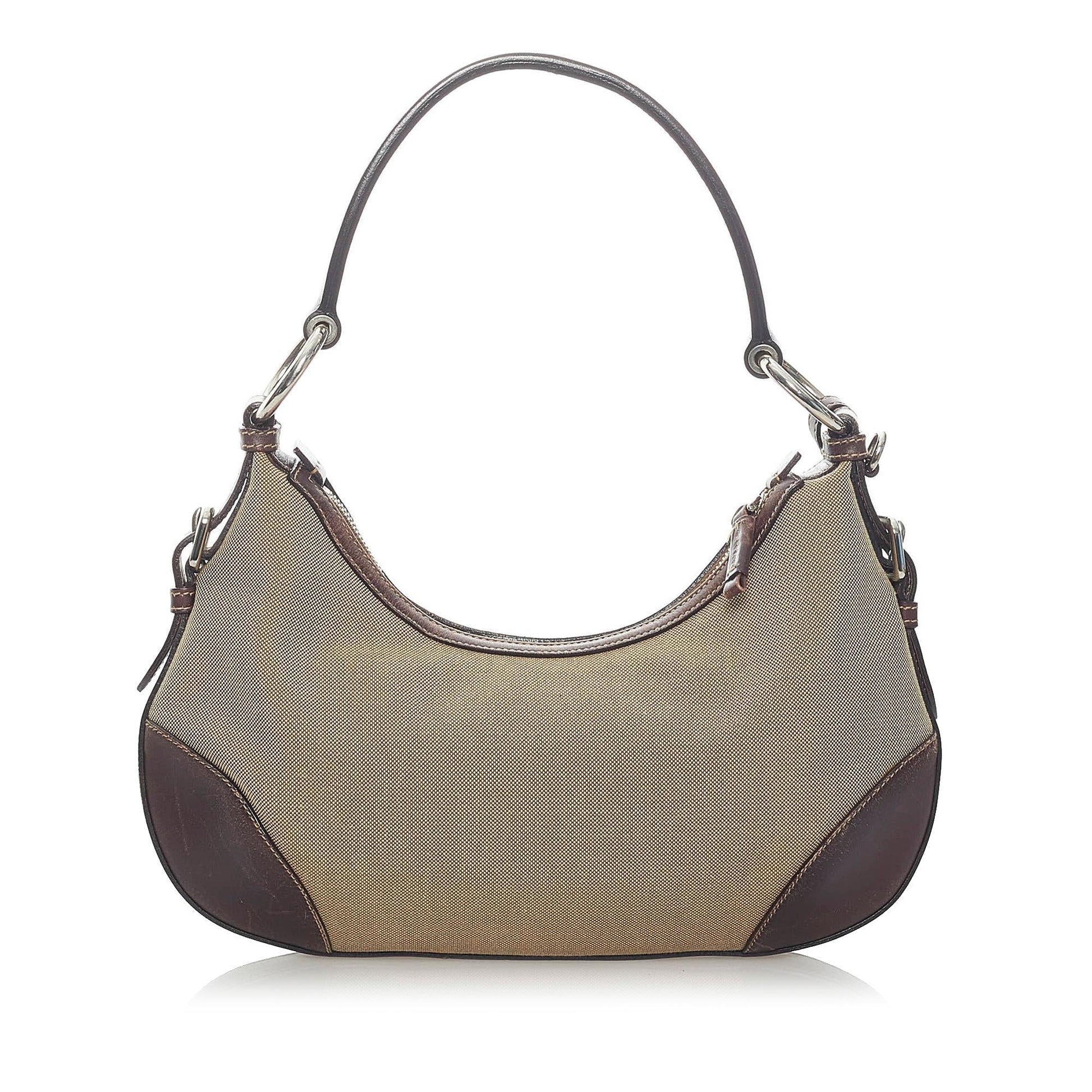 Prada Canapa Logo Canvas Shoulder Bag - Rovelle Bags