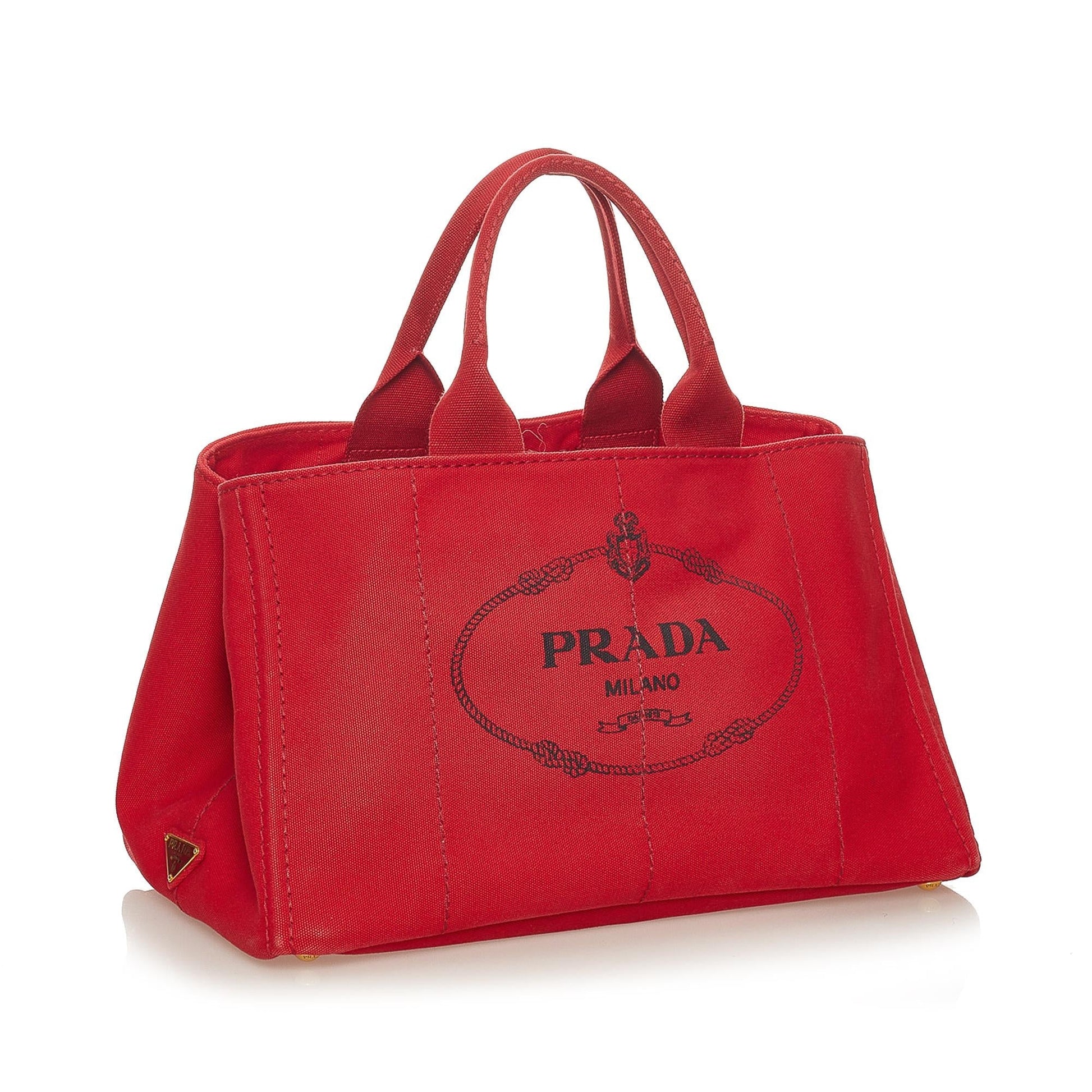 Prada Canapa Logo Canvas Tote Bag Style 10 - Rovelle Bags