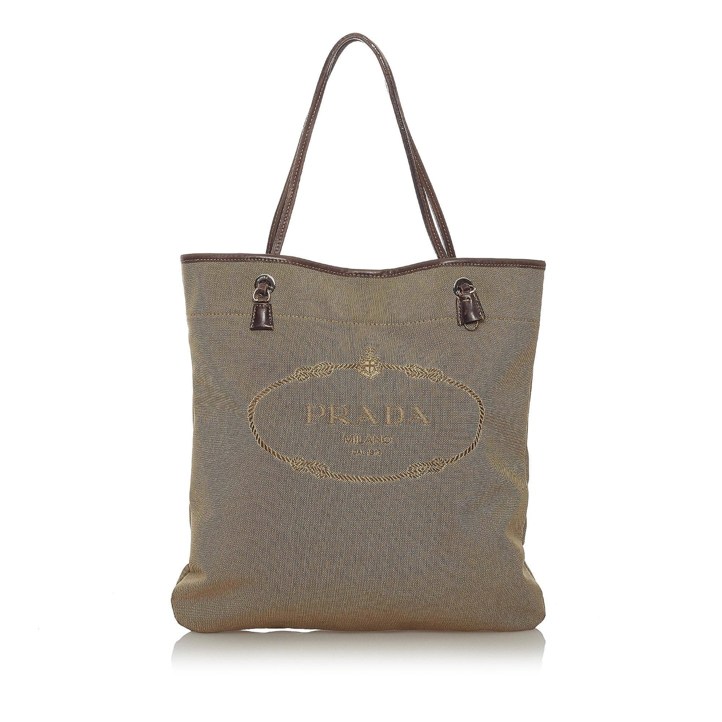 Prada Canapa Logo Canvas Tote Bag Style 7 - Rovelle Bags
