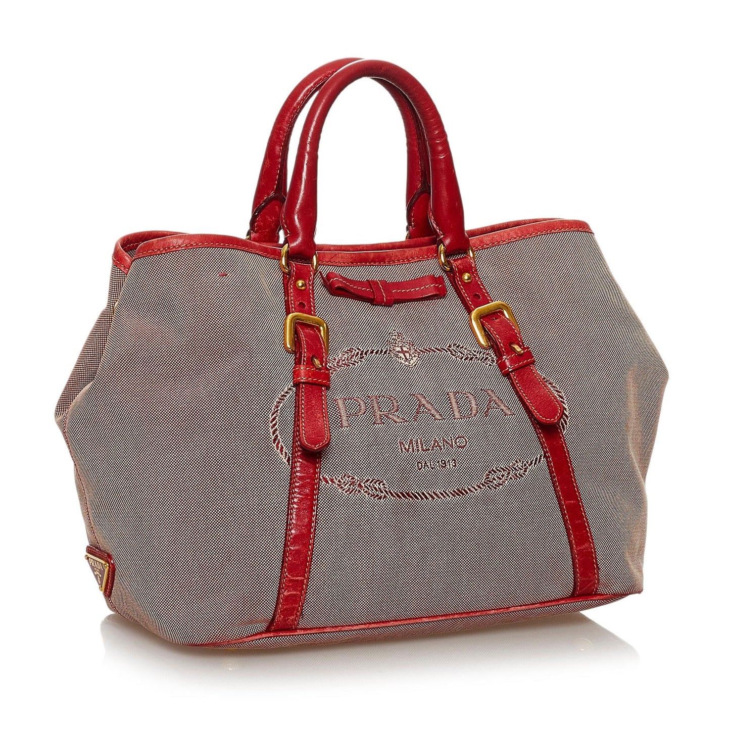 Prada Canapa Logo Canvas Tote Bag Style 4 - Rovelle Bags