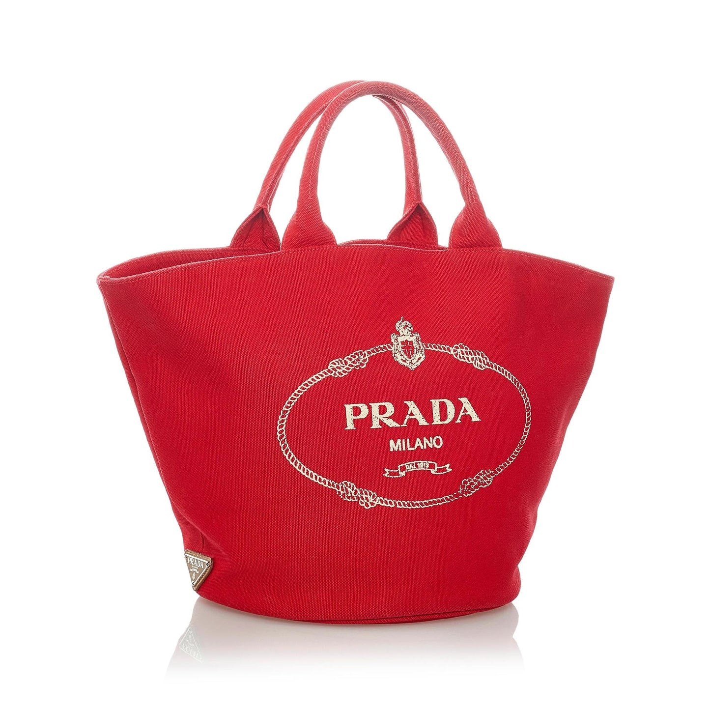 Prada Canapa Logo Canvas Tote Bag Style 3 - Rovelle Bags