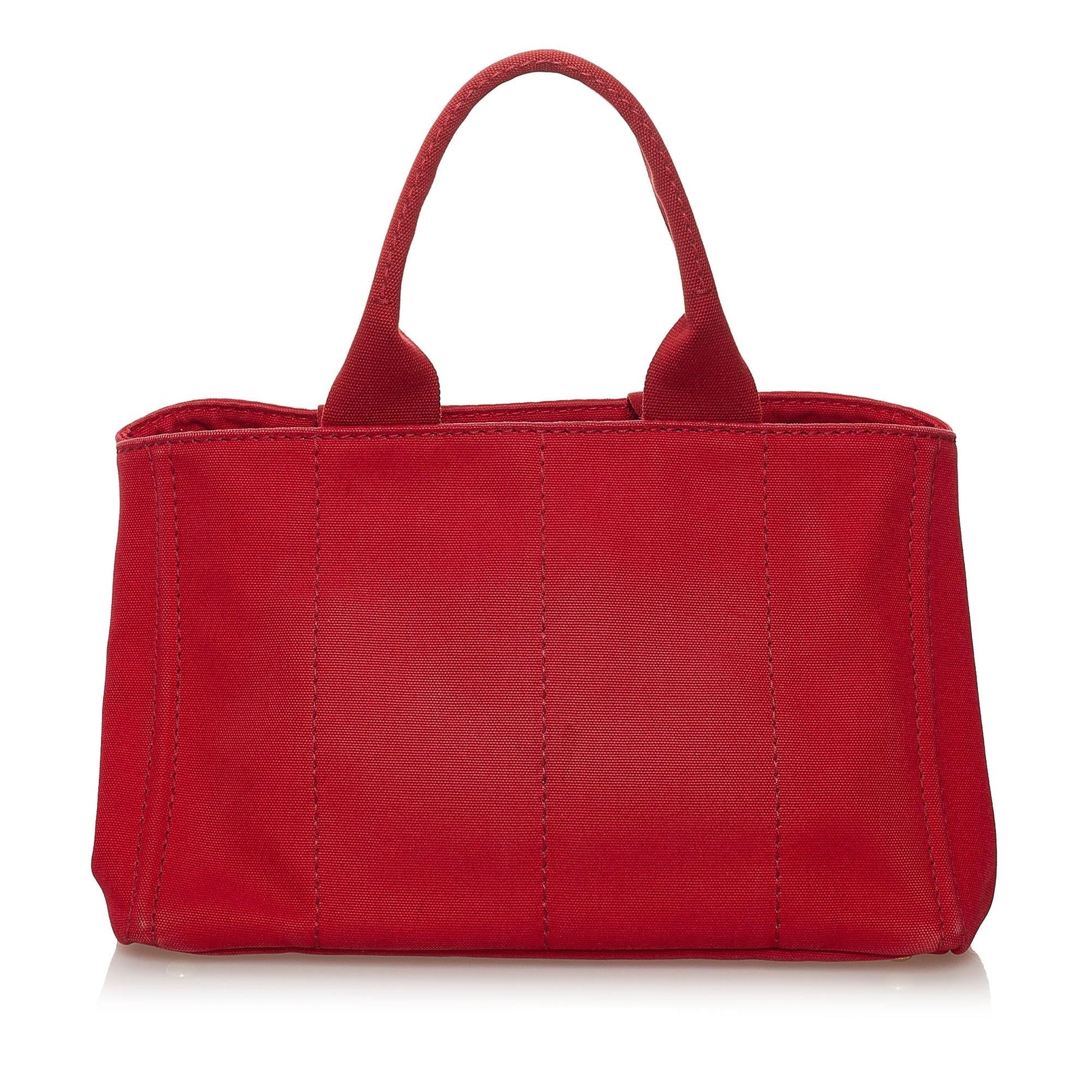 Prada Canapa Logo Canvas Tote Bag - Rovelle Bags