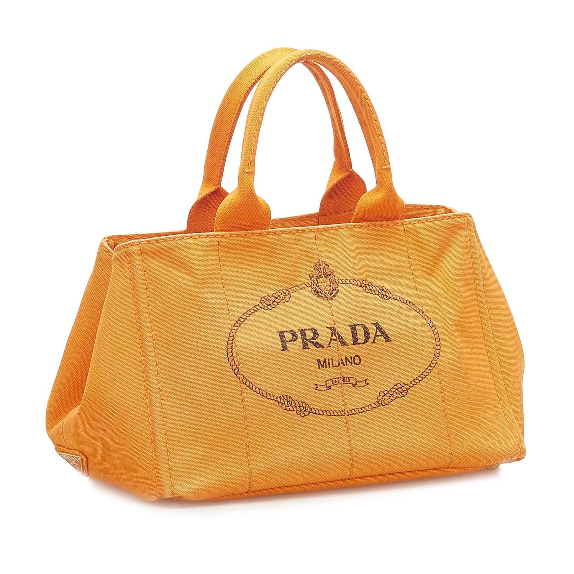 Prada Canapa Logo Canvas Tote Style 2 - Rovelle Bags