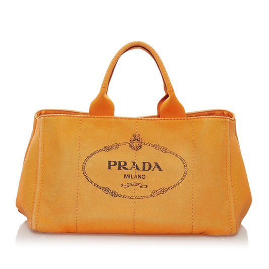 Prada Canapa Logo Canvas Tote - Rovelle Bags