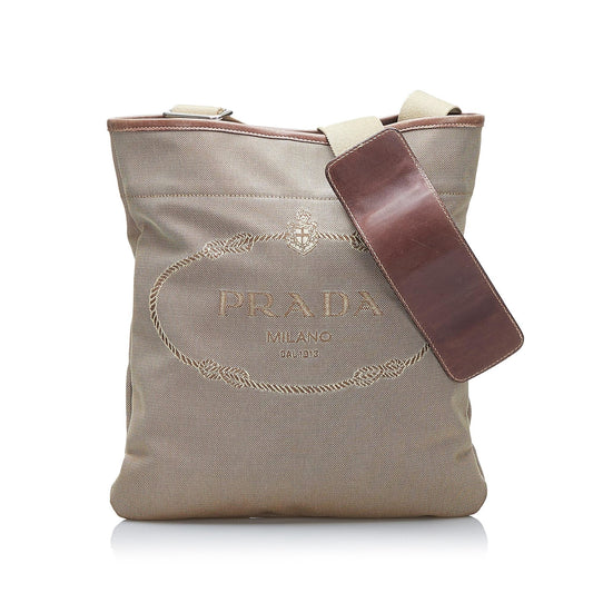 Prada Canapa Logo Crossbody Bag - Rovelle Bags