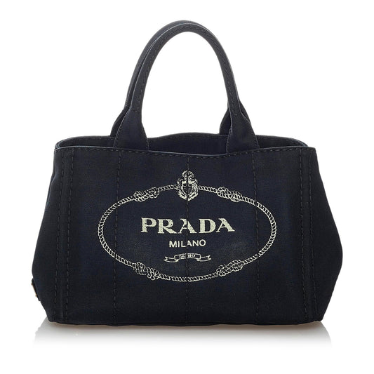 Prada Canapa Logo Satchel Style 36 - Rovelle Bags