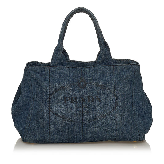 Prada Canapa Logo Tote Handbag Style 4 - Rovelle Bags