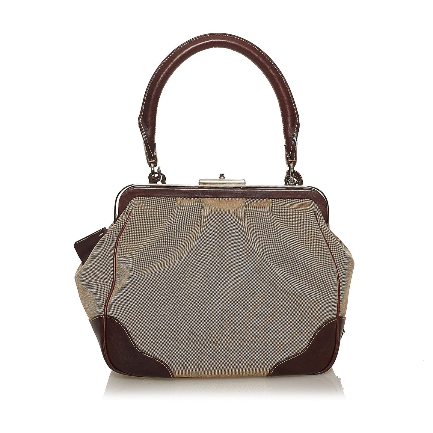 Prada Canapa Logo Frame Handbag Style 3 - Rovelle Bags
