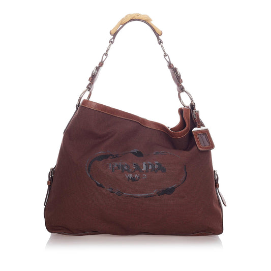 Prada Canapa Logo Nylon Shoulder Bag Style 2 - Rovelle Bags