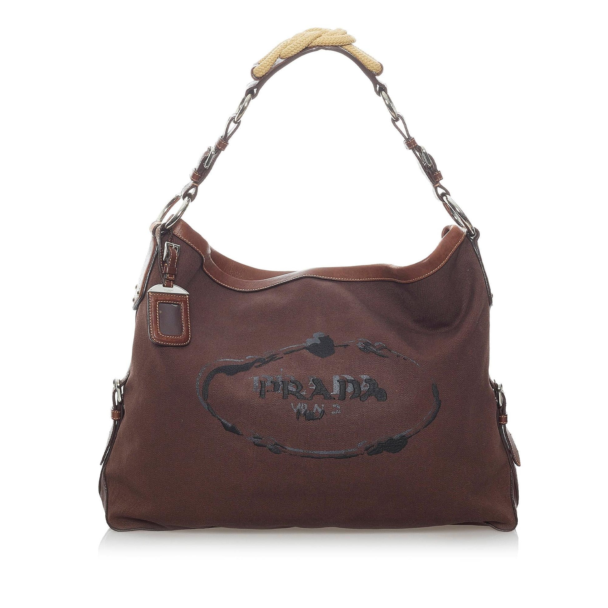 Prada Canapa Logo Nylon Shoulder Bag - Rovelle Bags