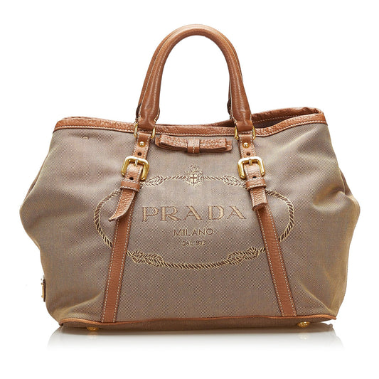 Prada Canapa Logo Satchel Style 27 - Rovelle Bags