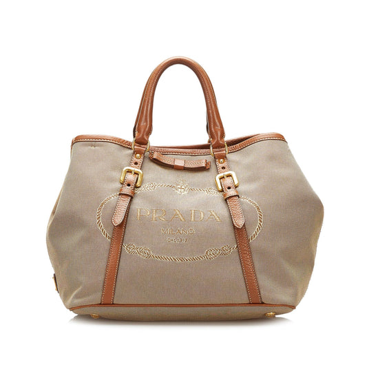 Prada Canapa Logo Satchel Style 28 - Rovelle Bags
