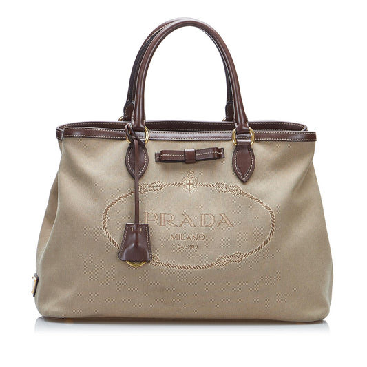Prada Canapa Logo Satchel Style 18 - Rovelle Bags