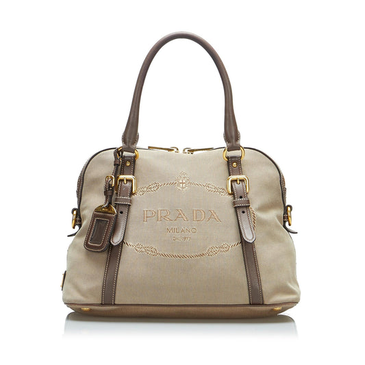Prada Canapa Logo Satchel Style 15 - Rovelle Bags