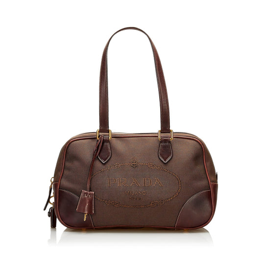 Prada Canapa Logo Shoulder Bag - Rovelle Bags