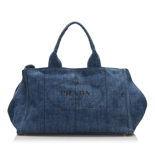Prada Canapa Logo Tote Handbag Style 2 - Rovelle Bags