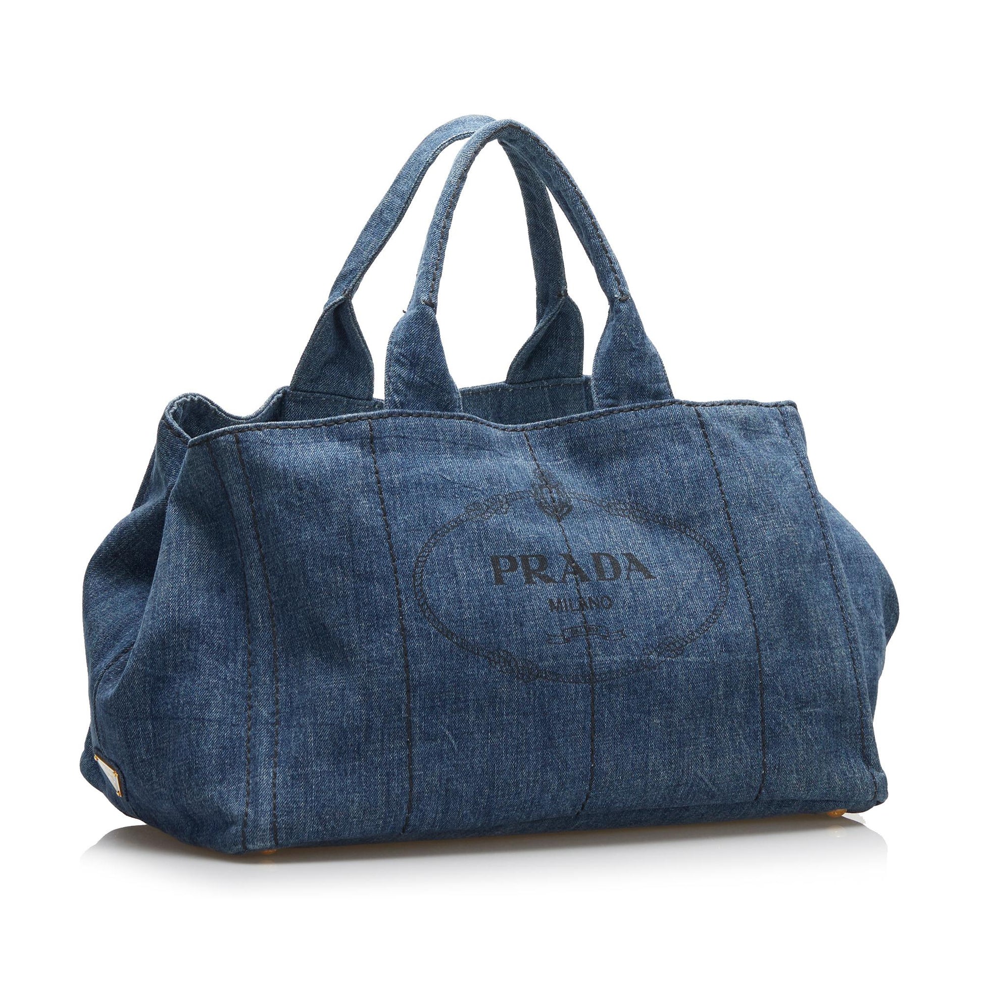 Prada Canapa Logo Tote Handbag Style 2 - Rovelle Bags