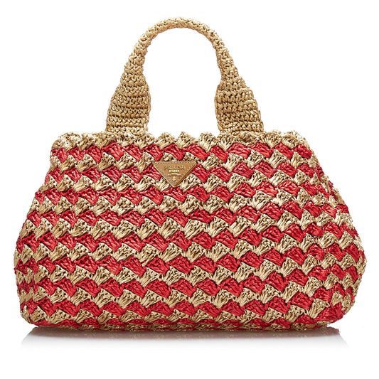 Prada Canapa Raffia Tote - Rovelle Bags