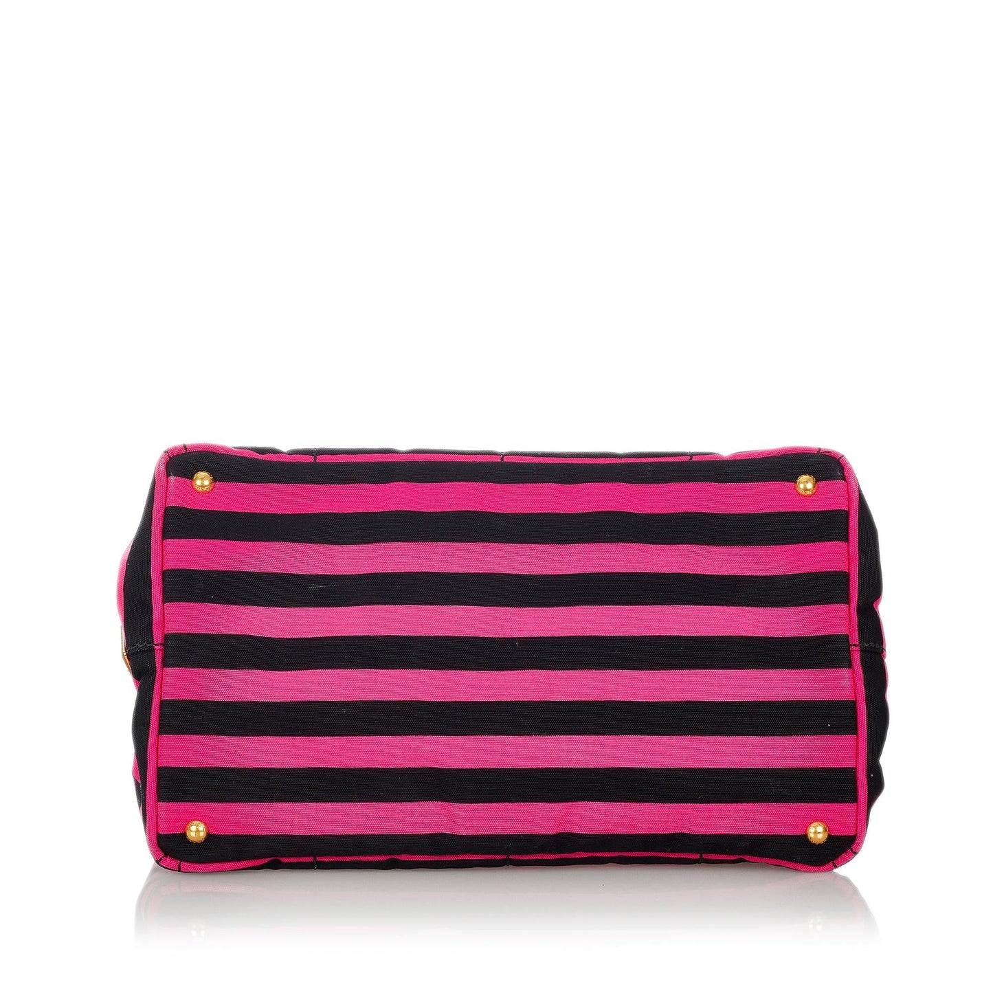 Prada Canapa Righe Stripe Tote Bag - Rovelle Bags