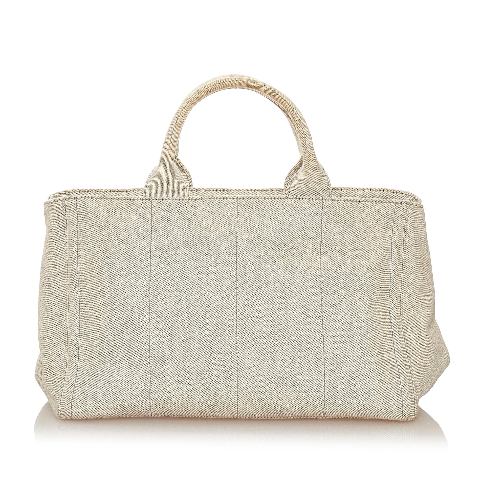 Prada Canapa Studded Canvas Satchel Style 5 - Rovelle Bags