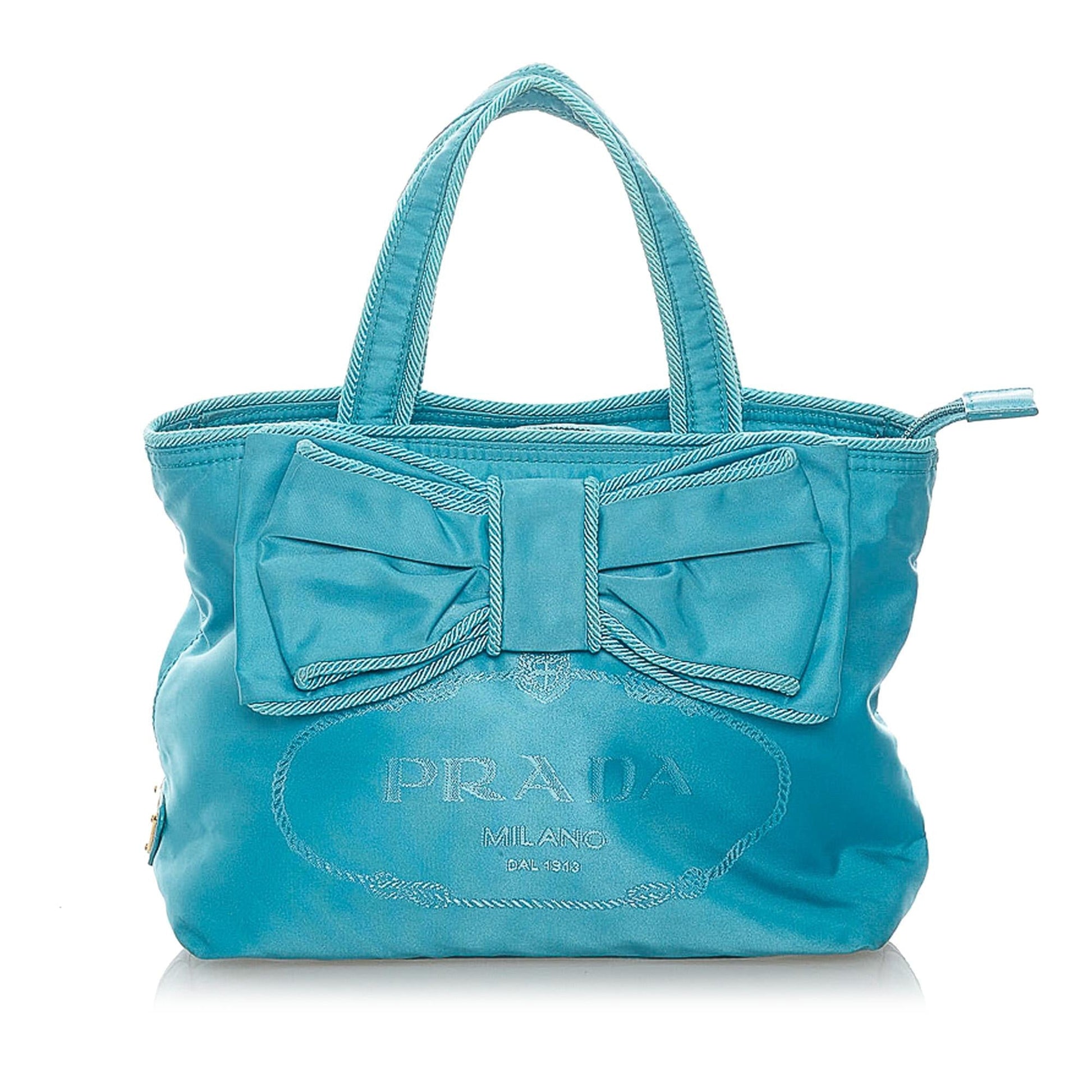 Prada Canapa Tessuto Bow Satchel Style 2 - Rovelle Bags
