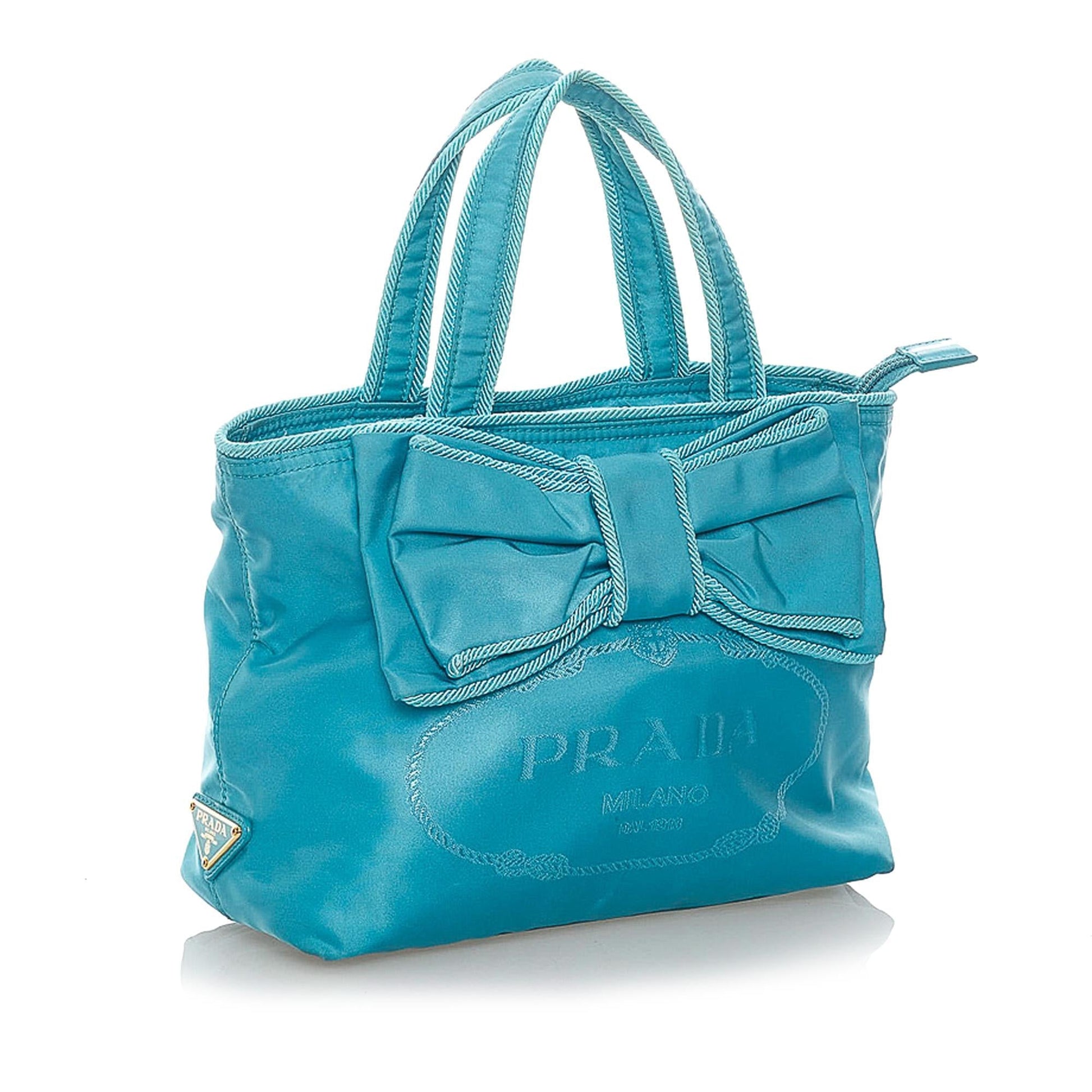 Prada Canapa Tessuto Bow Satchel Style 2 - Rovelle Bags