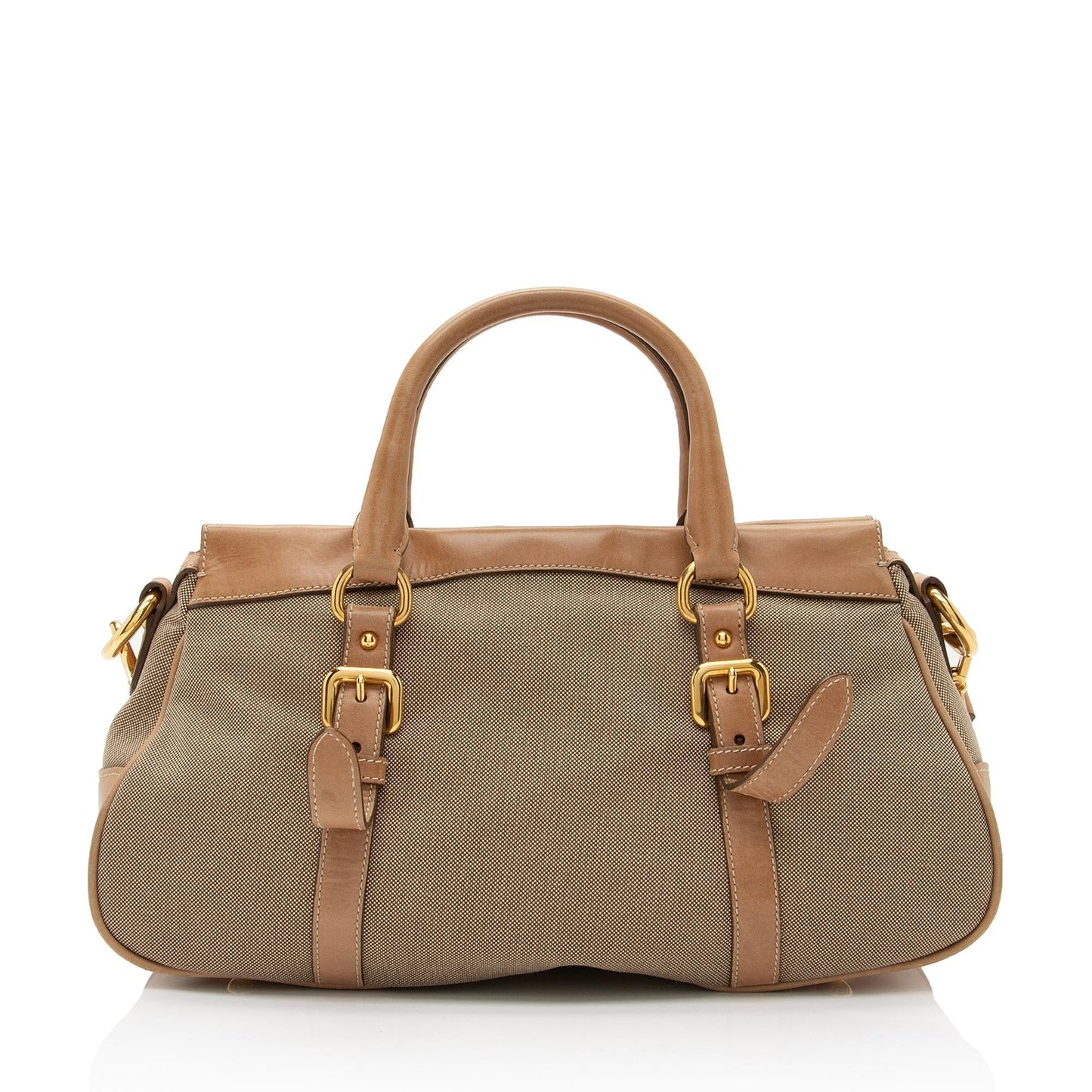 Prada Canvas Logo Satchel - Rovelle Bags