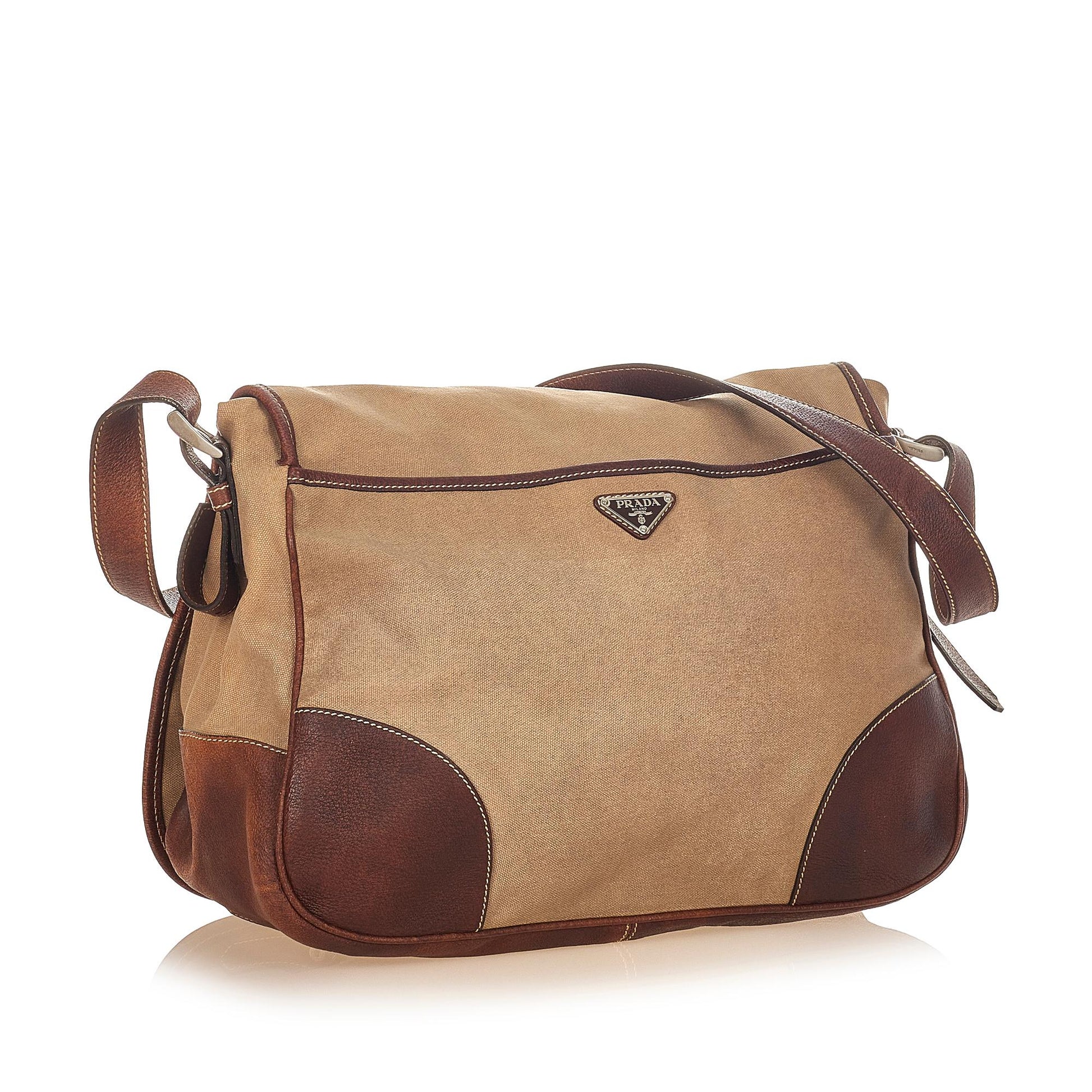 Prada Canvas Shoulder Handbag Style 16 - Rovelle Bags
