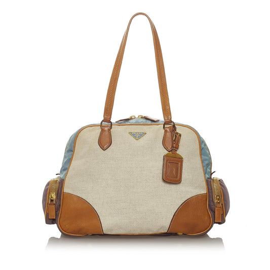 Prada Canvas Shoulder Handbag Style 12 - Rovelle Bags