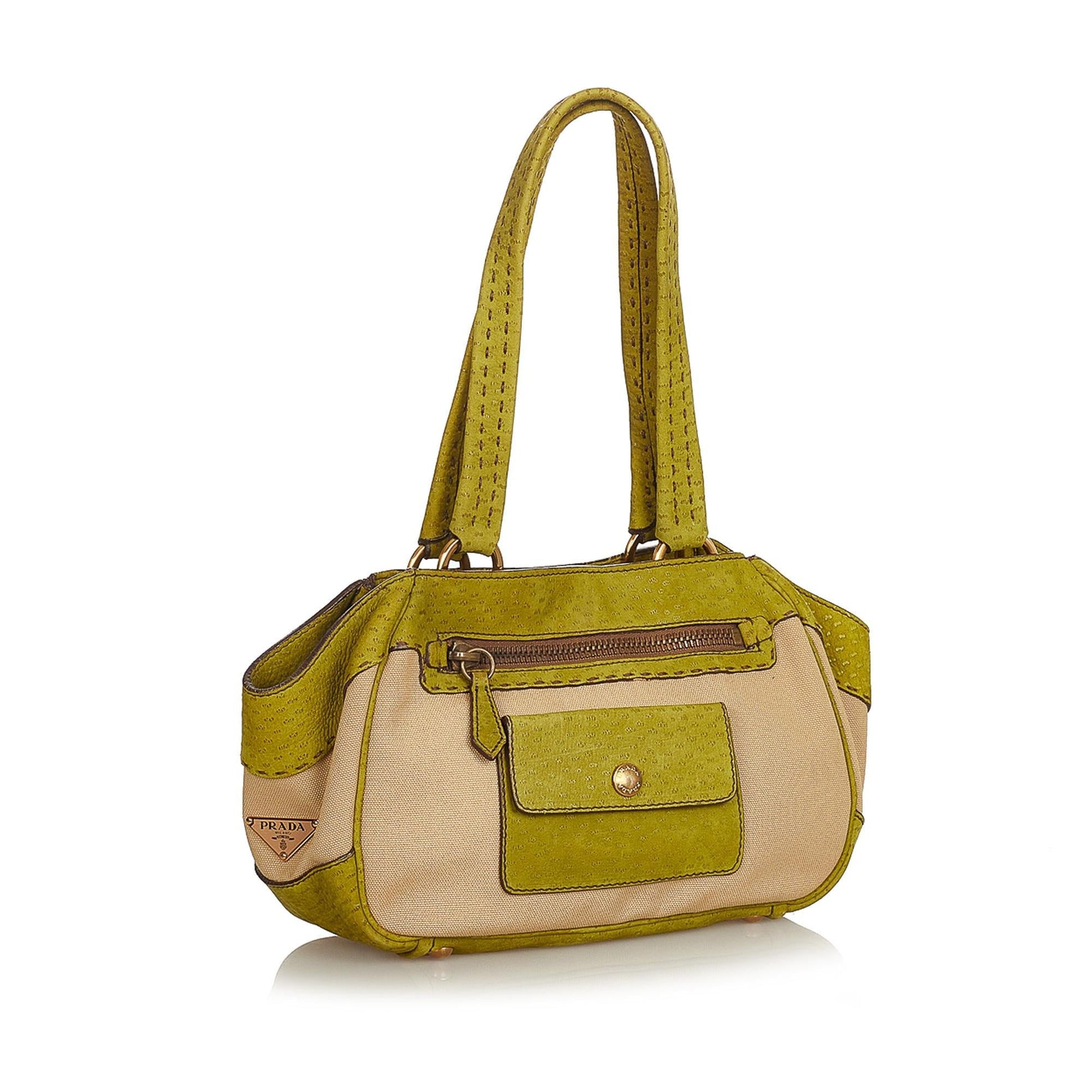 Prada Canvas Shoulder Handbag Style 7 - Rovelle Bags