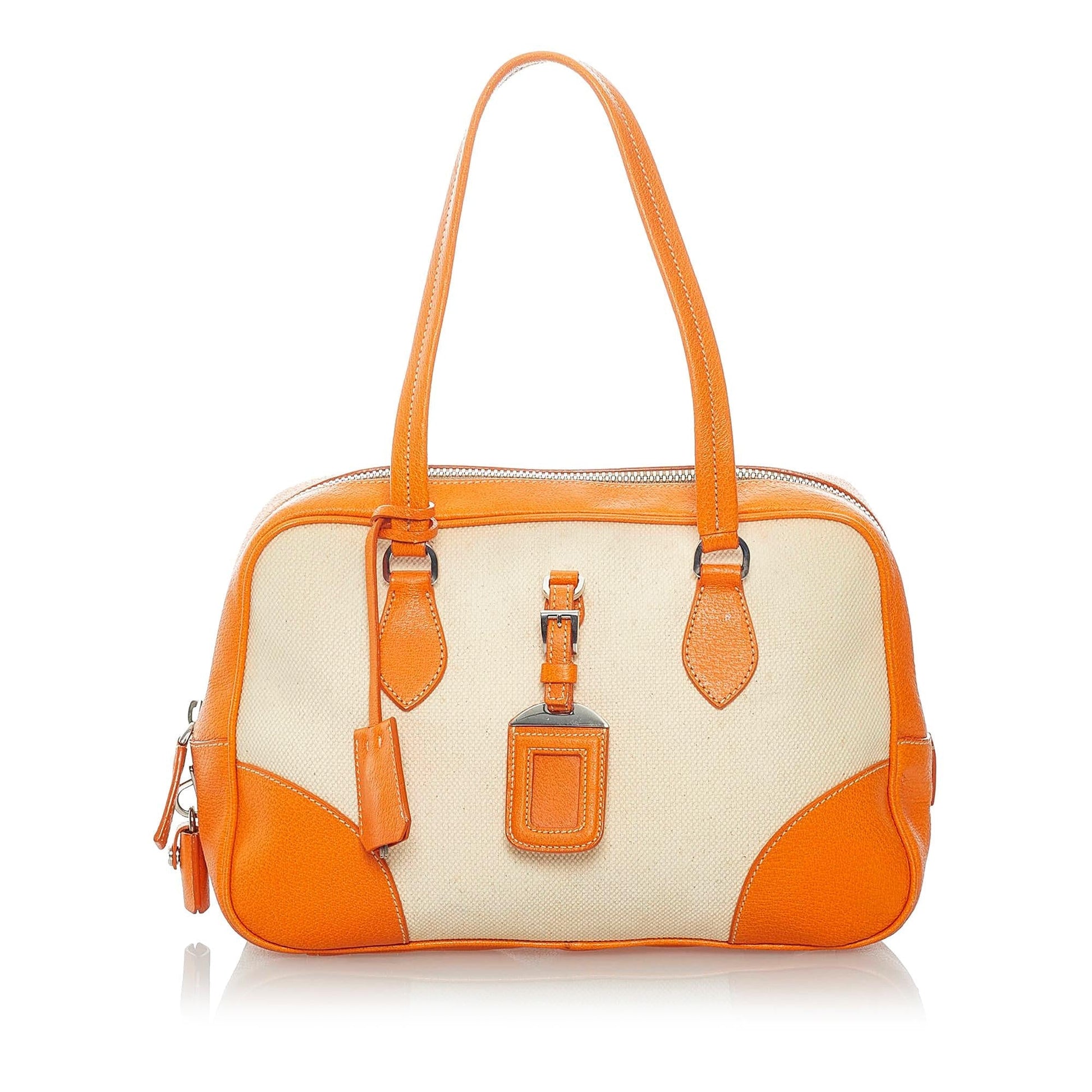 Prada Canvas Shoulder Handbag Style 3 - Rovelle Bags