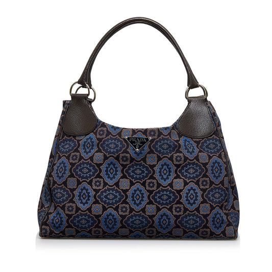 Prada Canvas Shoulder Handbag Style 2 - Rovelle Bags