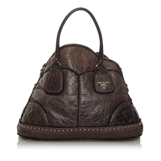 Prada Cervo Shine Tote Handbag - Rovelle Bags