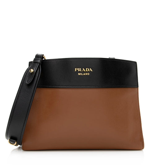 Prada City Calf Leather Bibliotheque Shoulder Bag - Rovelle Bags