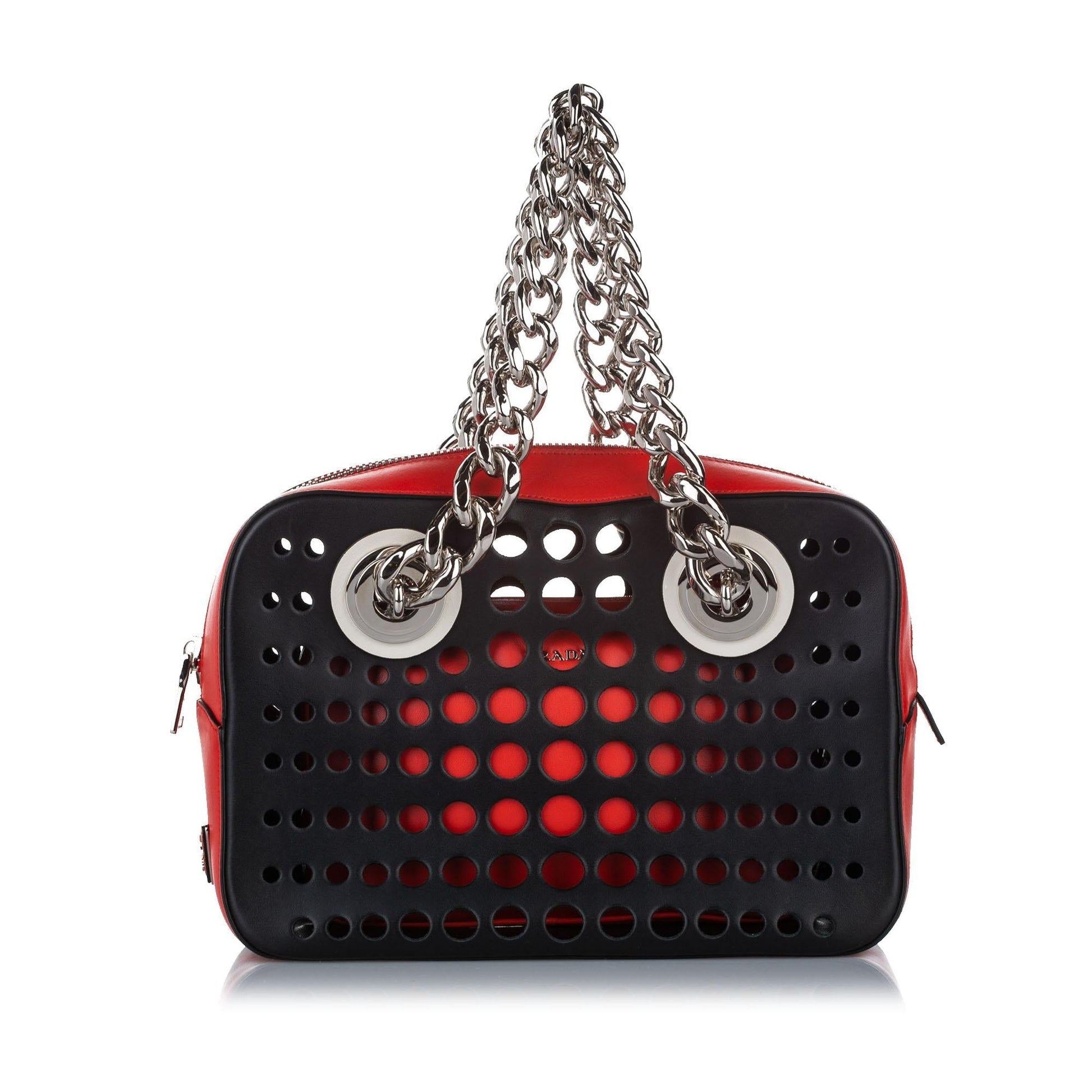 Prada City Fori Perforated Handbag - Rovelle Bags