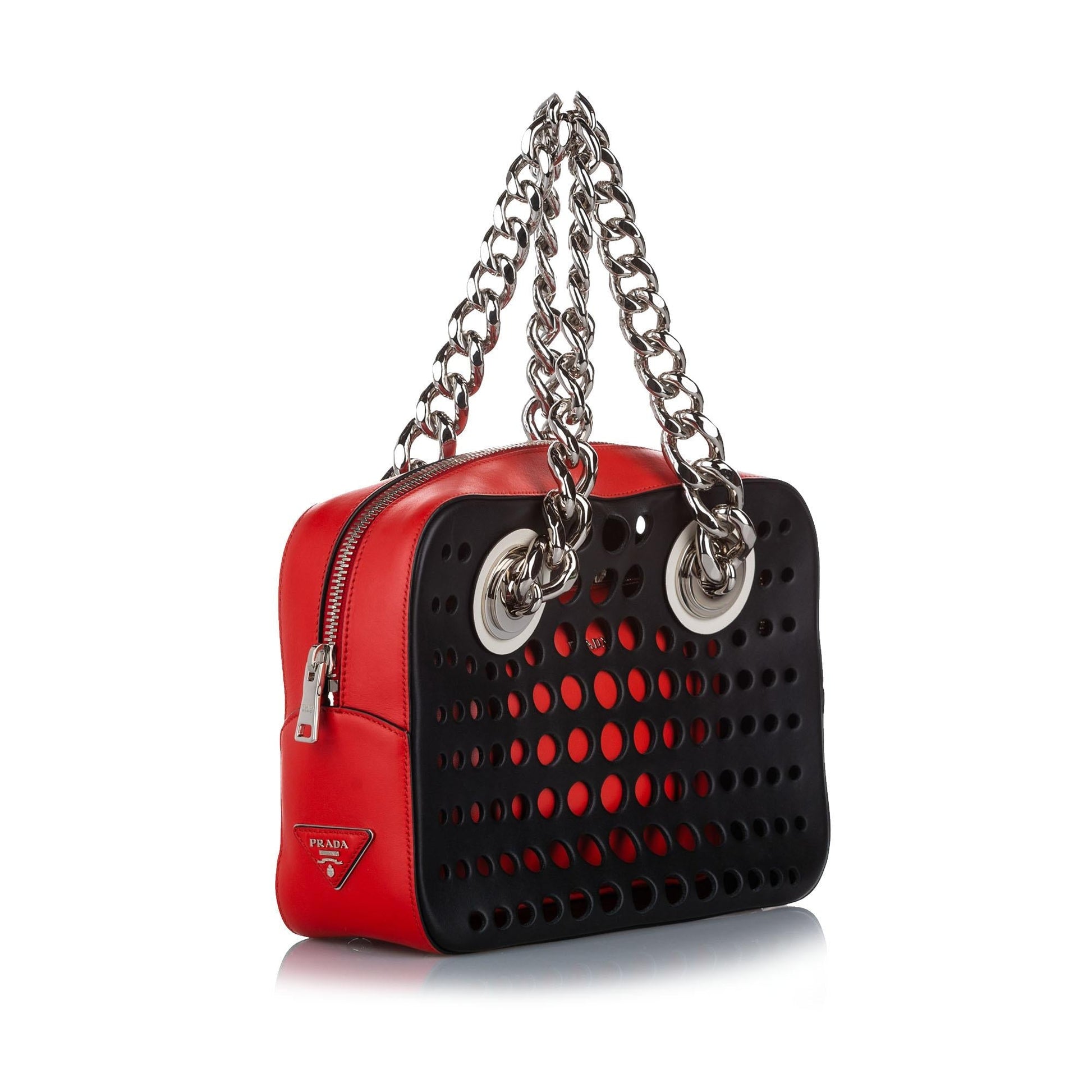 Prada City Fori Perforated Handbag - Rovelle Bags