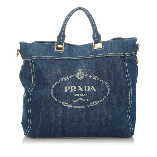 Prada Logo Shopping Satchel - Rovelle Bags