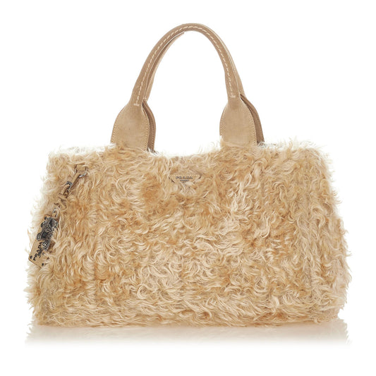 Prada Eco Kidassia Faux Fur Garden Handbag Style 3 - Rovelle Bags