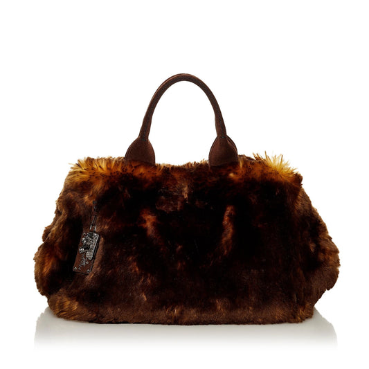 Prada Eco Kidassia Faux Fur Garden Handbag Style 2 - Rovelle Bags